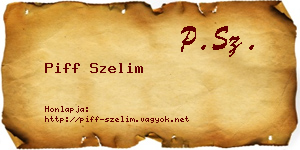 Piff Szelim névjegykártya